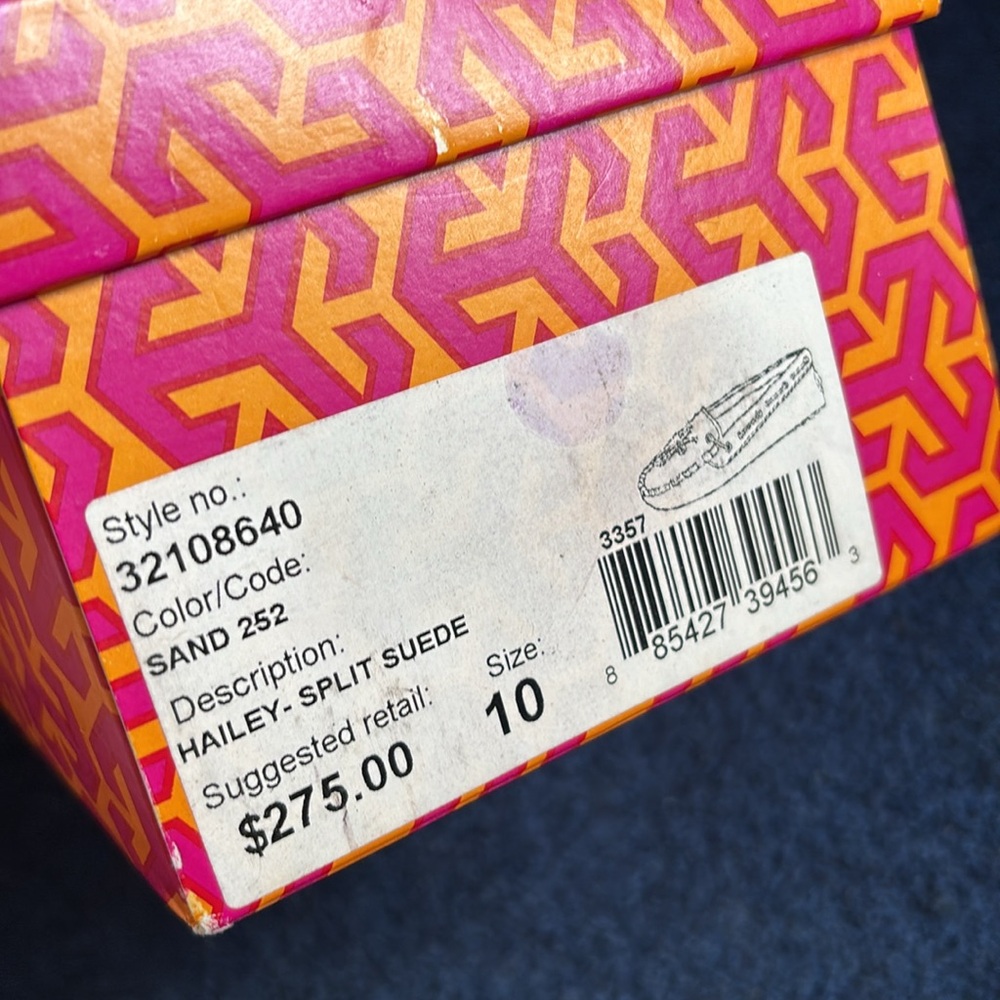 Tory Burch brown suede moccasins sz 10 w/ box - Picture 8 of 8
